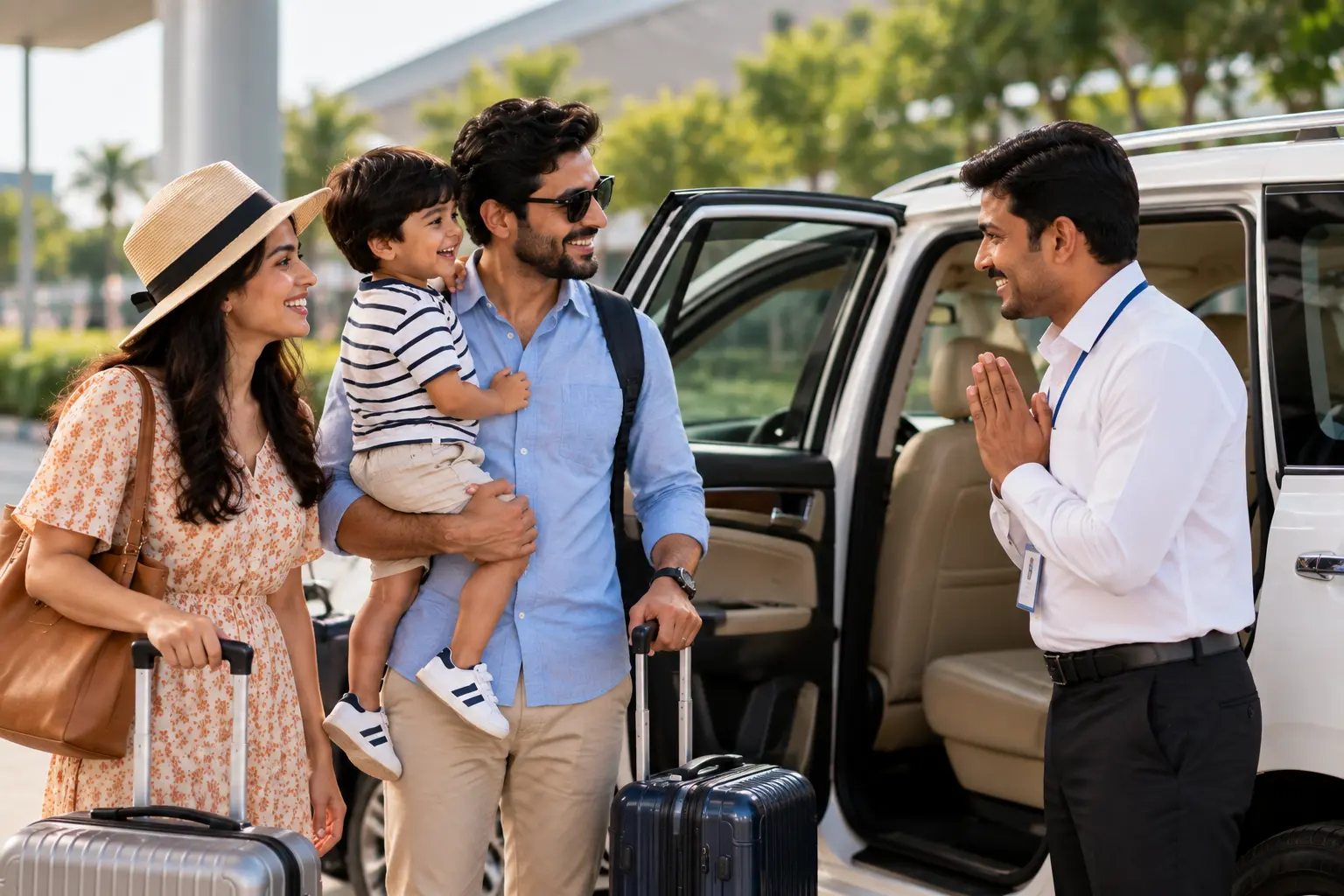 A verified cab driver next to a clean car