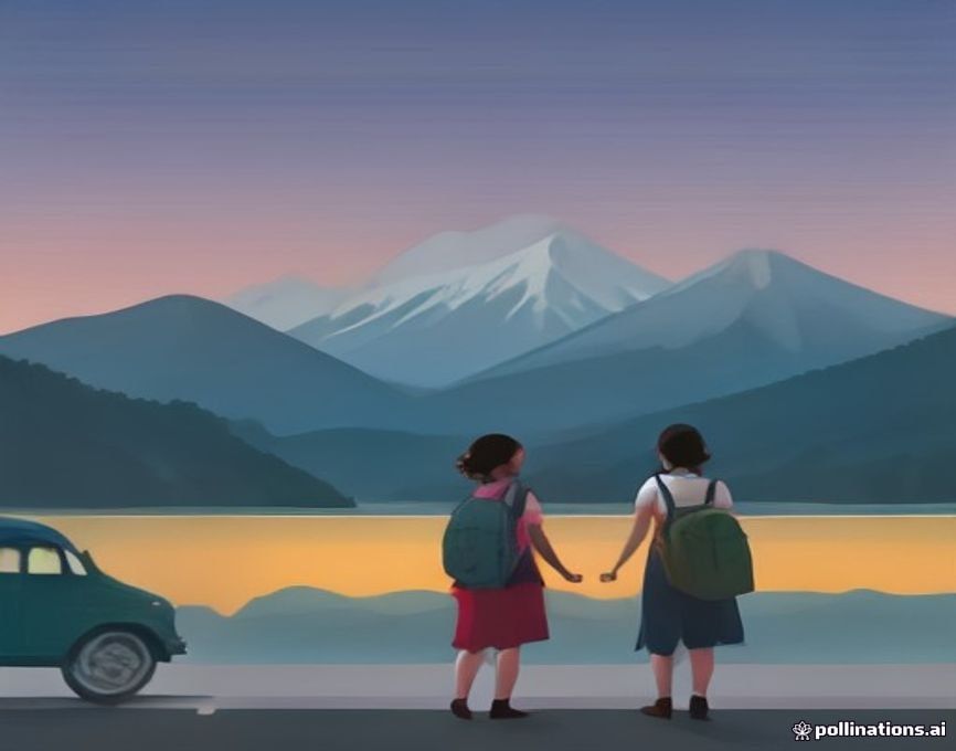Travellers enjoying a scenic journey